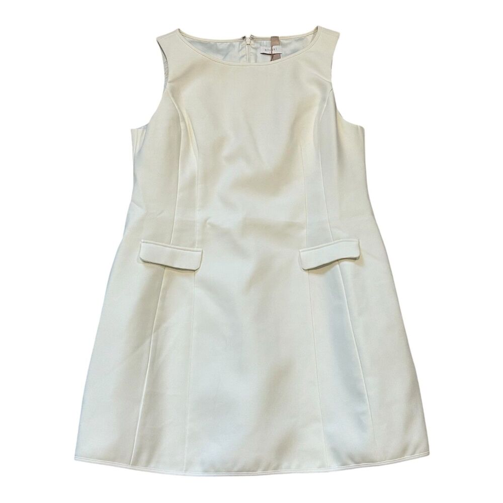 Meshki Evanna Sleeveless Suiting Mini Dress in Ivory Size XXL - XXXL